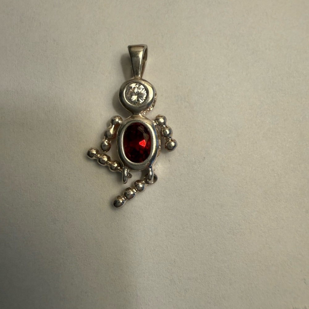 Vintage 925 Sterling Silver Birthstone  boy
